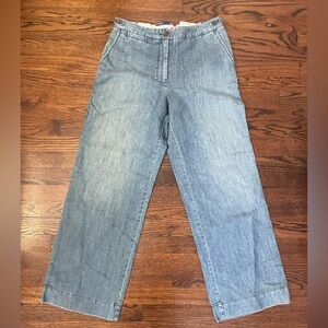 Lands End Casual Wide-Leg Lightweight Womens Denim Jeans NWT, Size 12